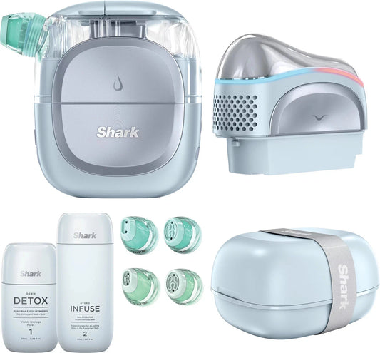 Shark - FacialPro Glow At Home Hydro-Powered Facial System - Blue