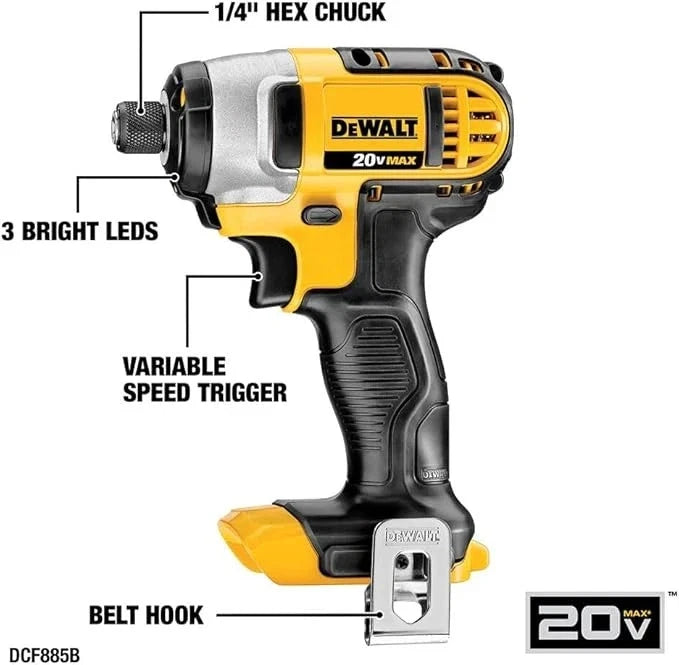 DEWALT 20V MAX 5-Tool Cordless Combo Kit w/Drill, Impact Driver & Saw DCK551D1M1