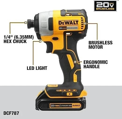 DEWALT 20V Max Brushless 2-Tool Combo Kit DCK277D2 Impact/Drill Lithium-Ion