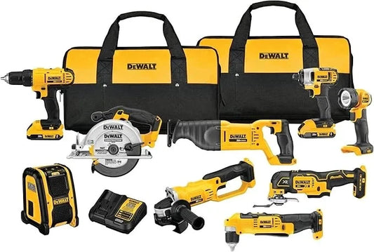 DEWALT 20V MAX 9-Tool Cordless Combo Kit w/ Drill, Impact, 2 Batteries DCK940D2