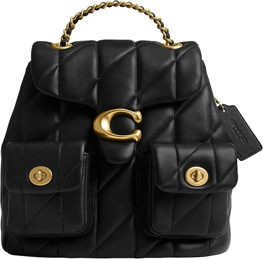 COACH Women's Quilted Leather Tabby Backpack - Black
