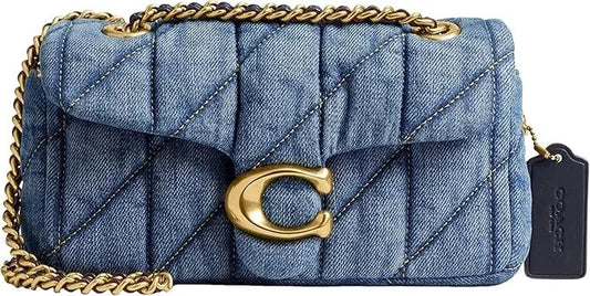 COACH Women's Quilted Leather Tabby 20 Shoulder Bag - Color: Indigo